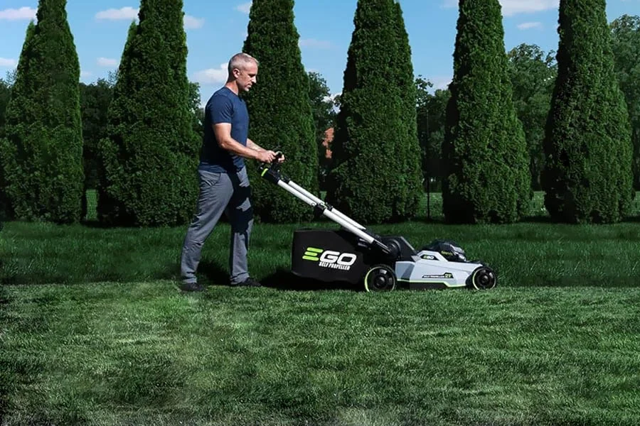 self powered lawn mower