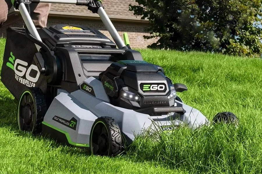 self powered lawn mower